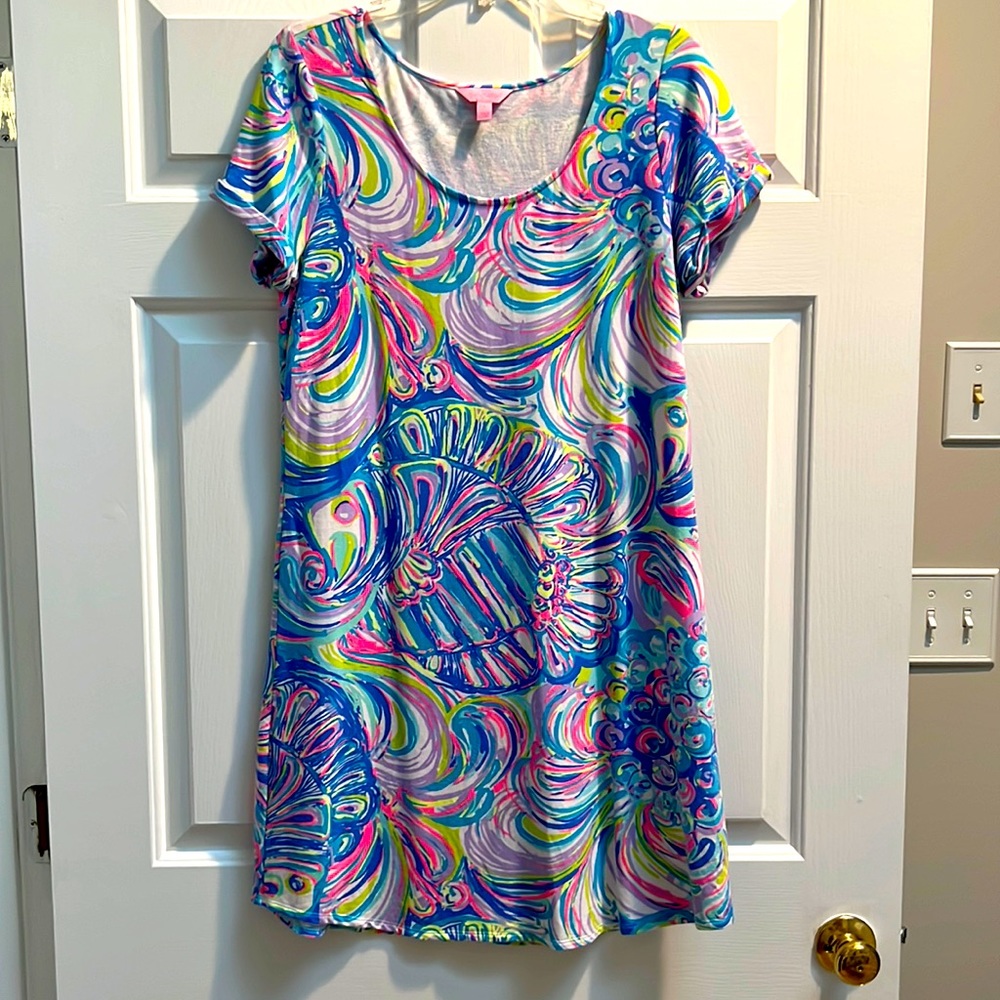 Lilly Pulitzer Multicolor Swirl Shift Dress - Blue, Pink, Green, Yellow